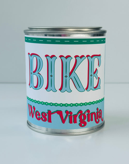 Bike West Virginia - Paint Tin Candle