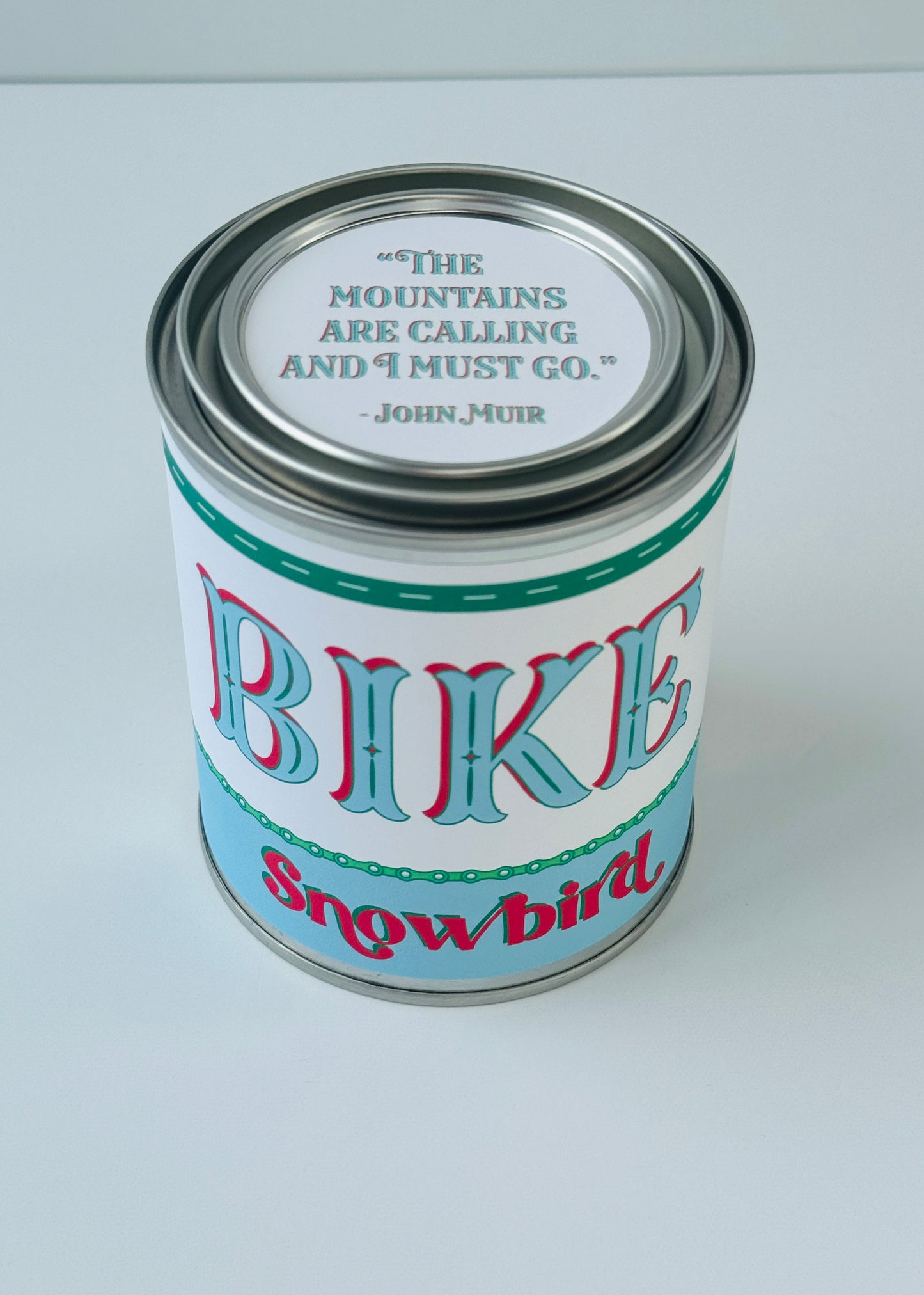 Bike Snowbird - Paint Tin Candle