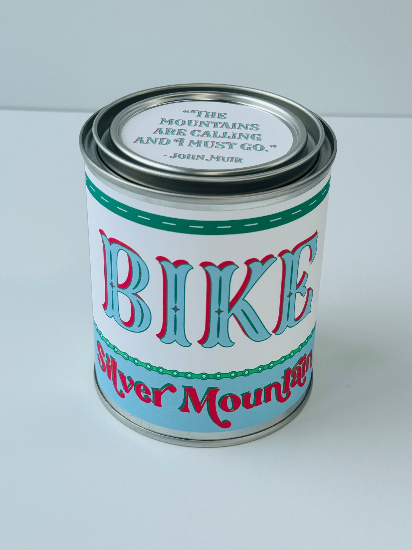 Bike Silver Mountain - Paint Tin Candle