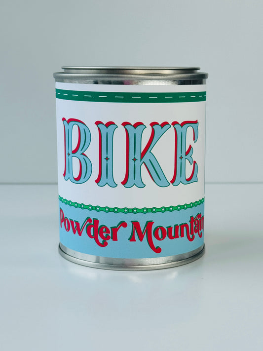 Bike Powder Mountain - Paint Tin Candle