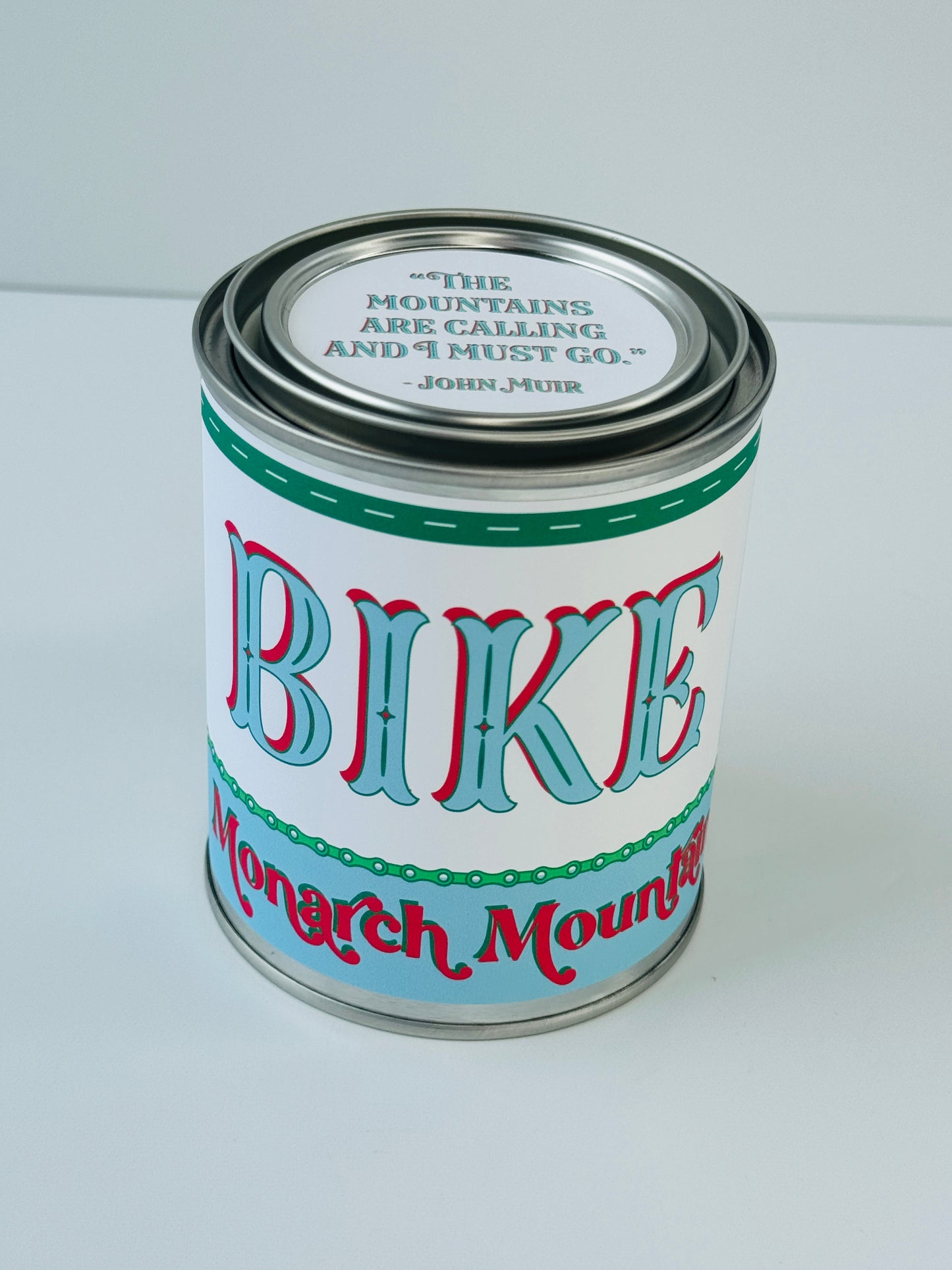 Bike Monarch Mountain - Paint Tin Candle