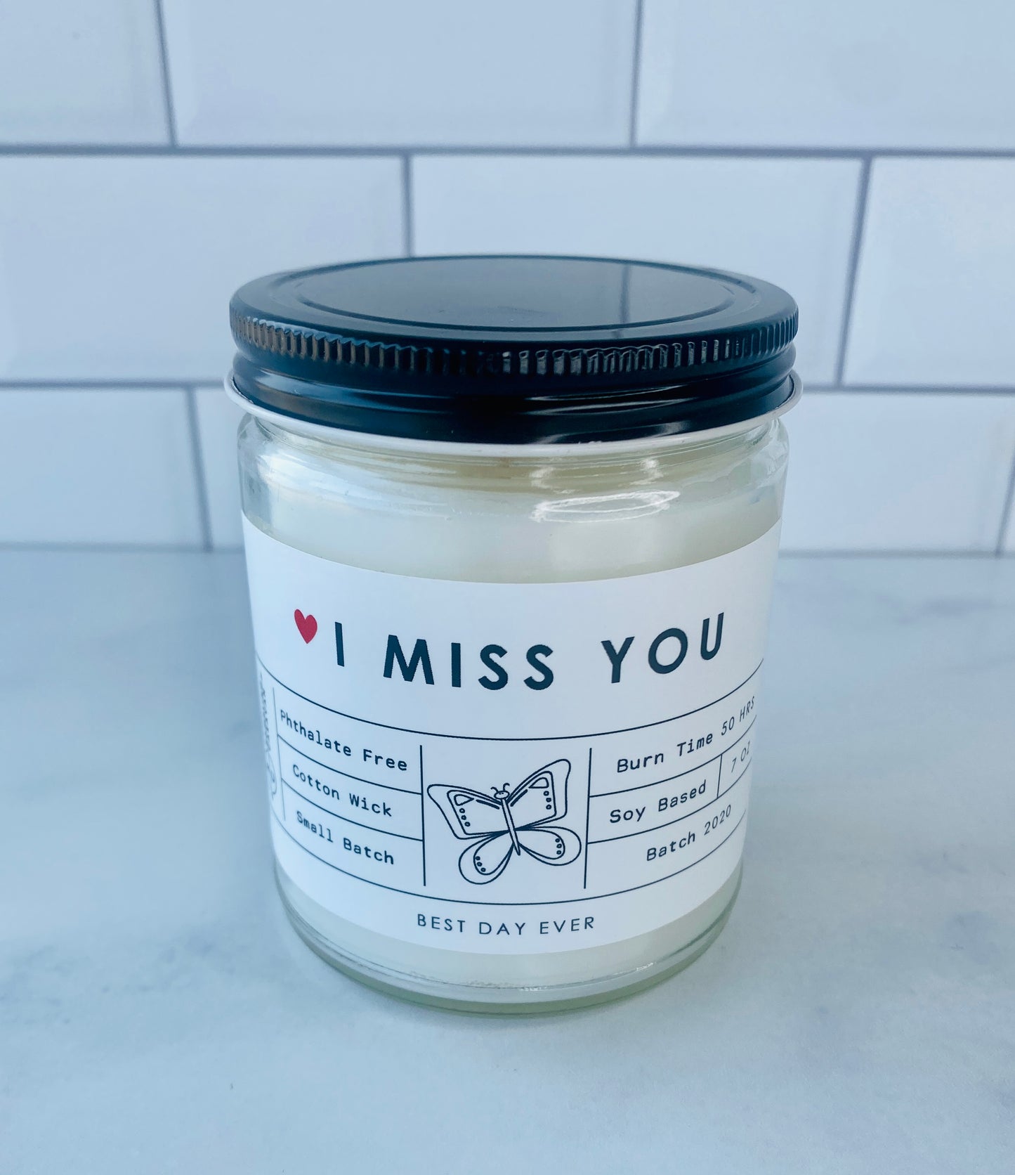 I Miss You Candle