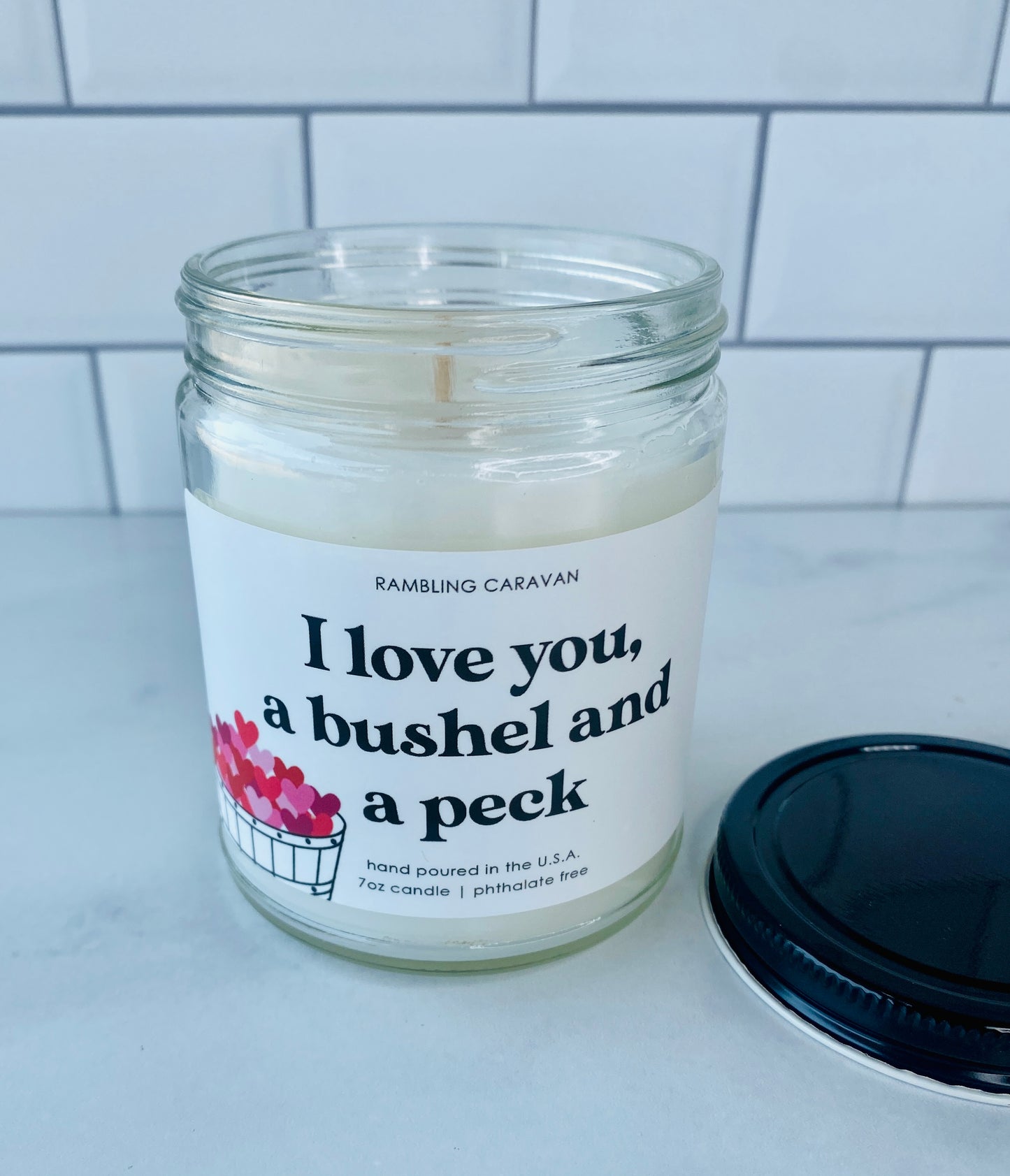 I love you, a bushel and a peck Candle