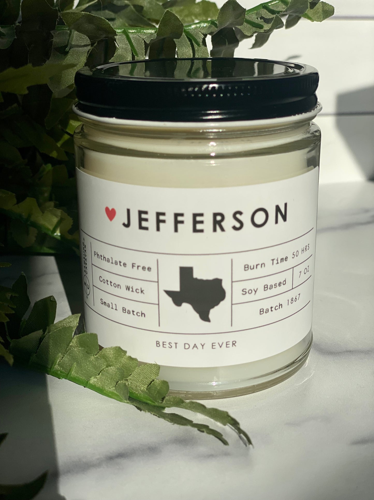 Jefferson, TX Candle