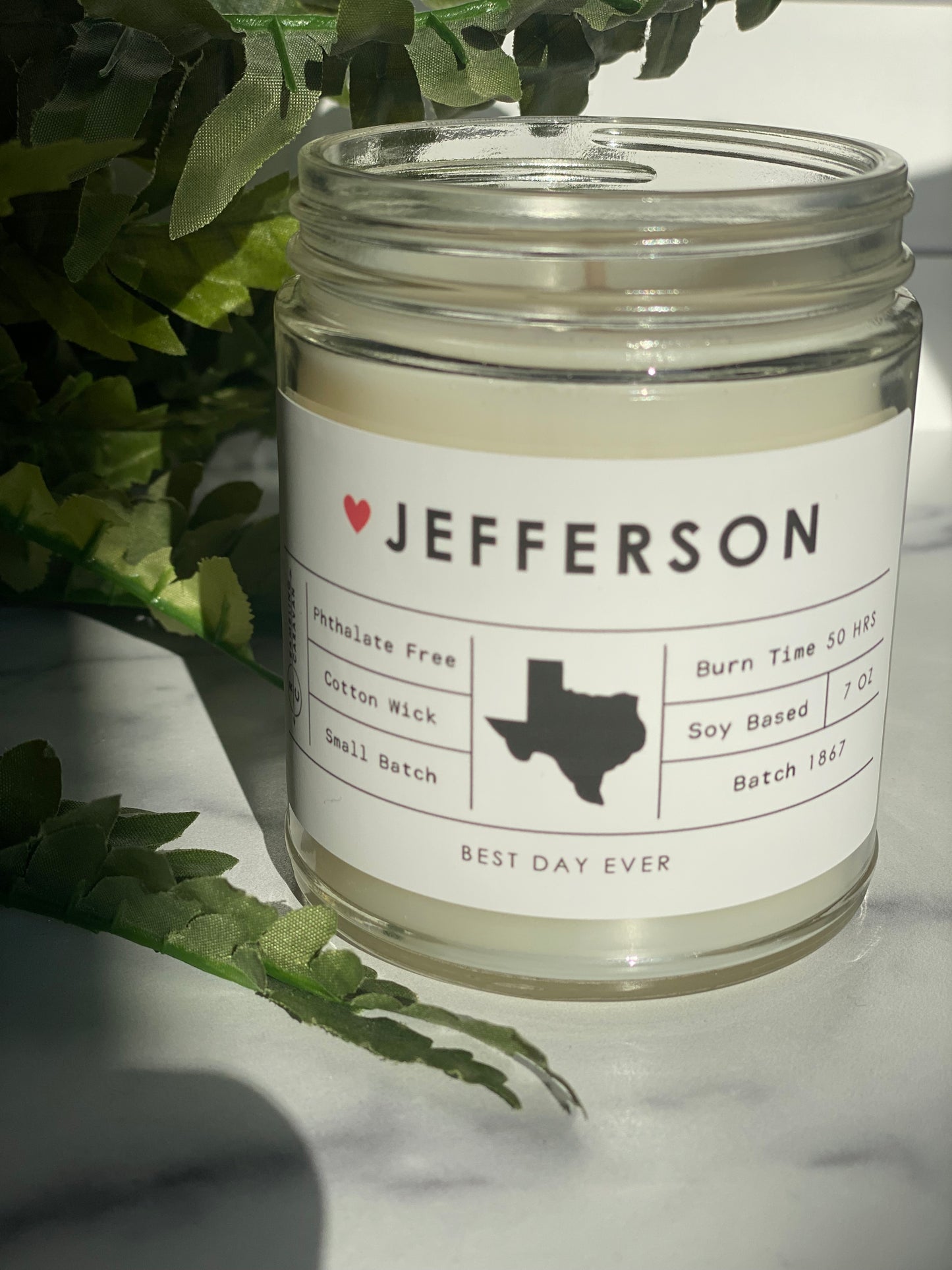 Jefferson, TX Candle