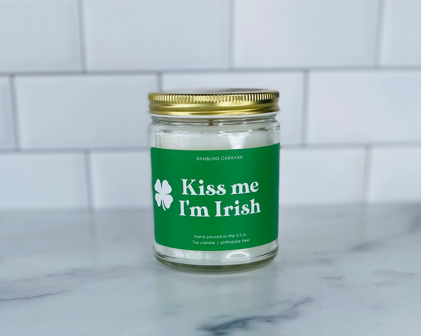 Kiss me I'm Irish Candle