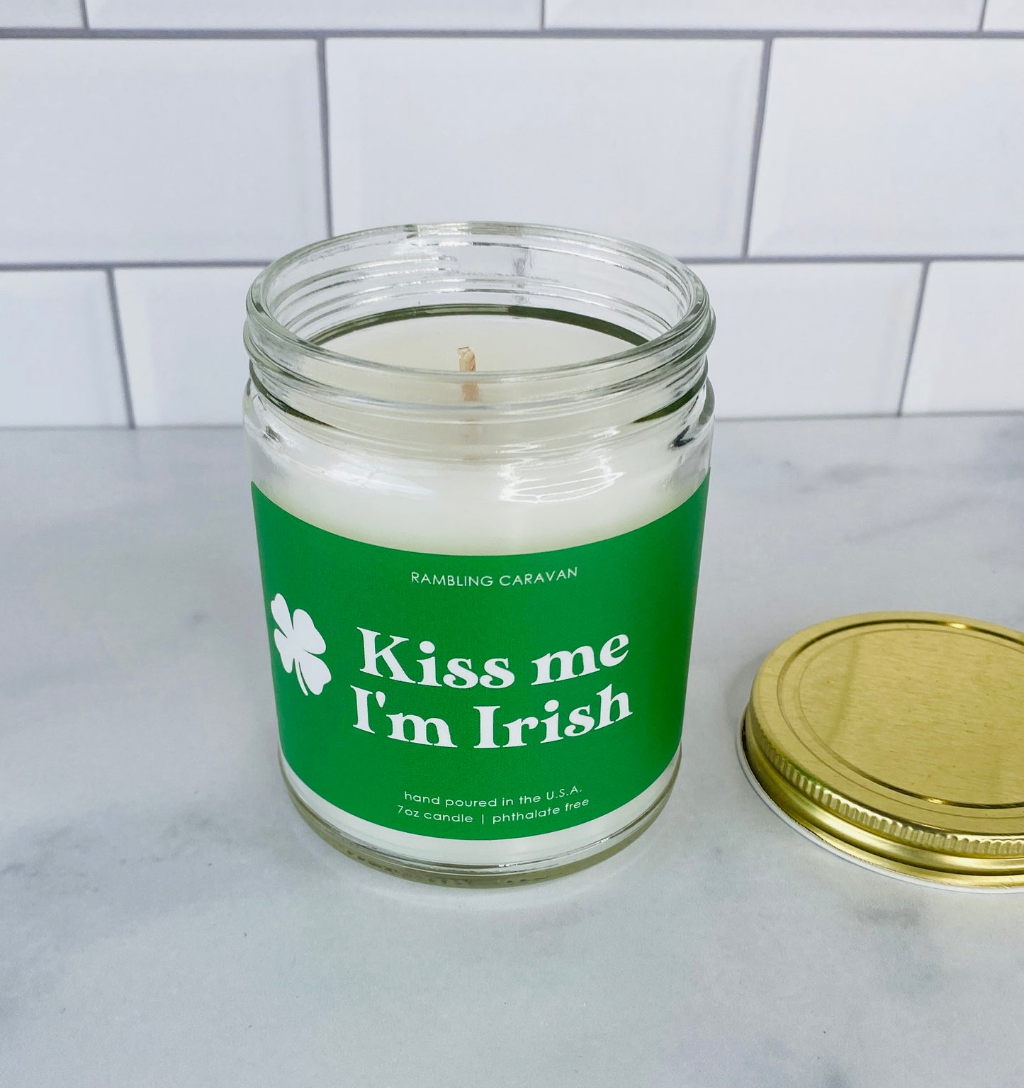 Kiss me I'm Irish Candle