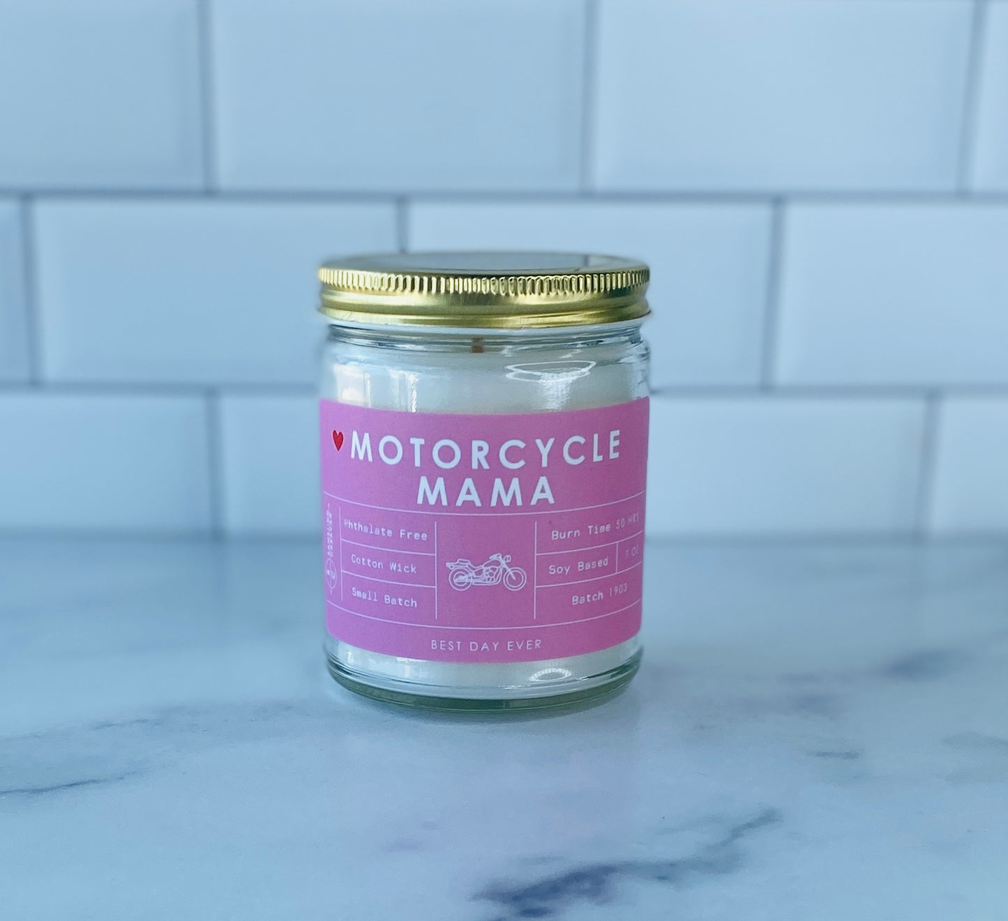 Motorcycle Mama Candle