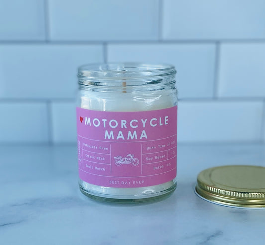 Motorcycle Mama Candle