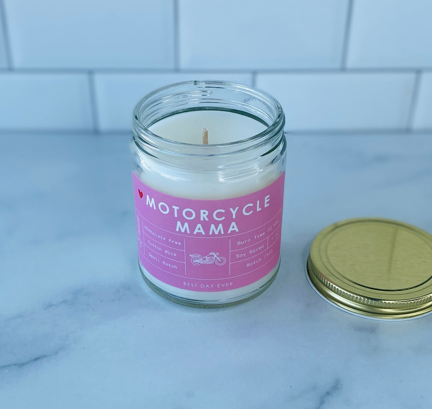 Motorcycle Mama Candle