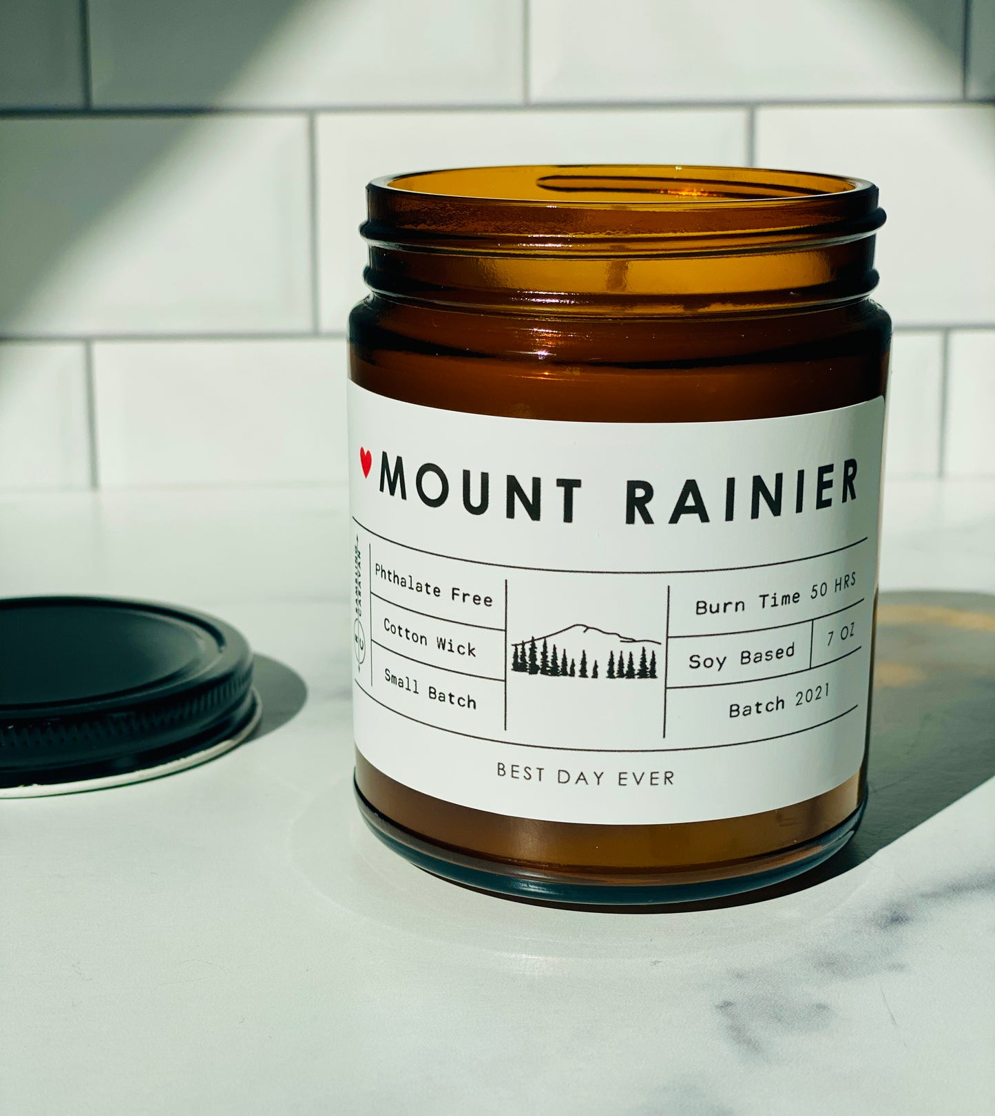 Mount Rainier, WA Candle