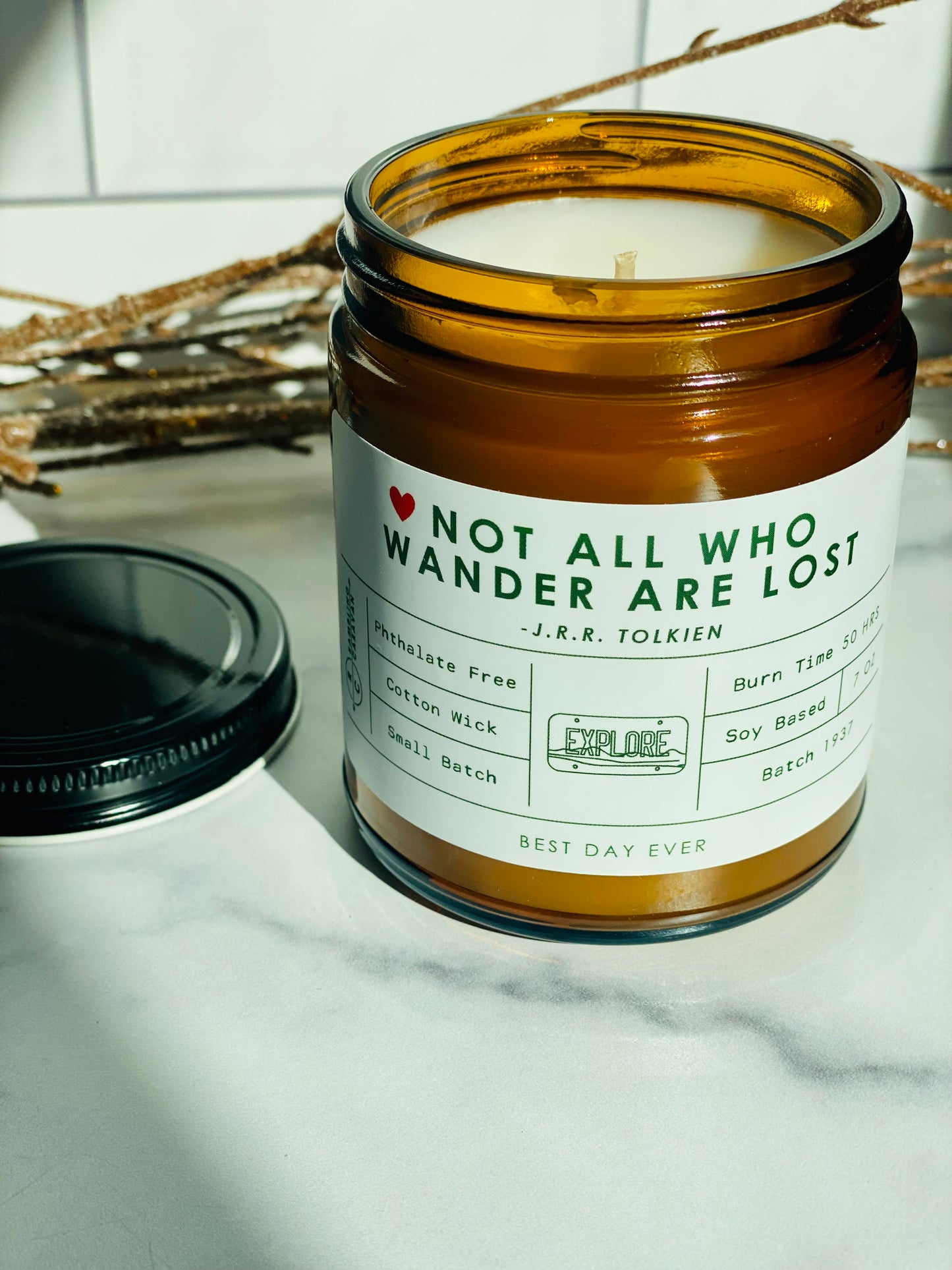 Not All Who Wander Are Lost Candle