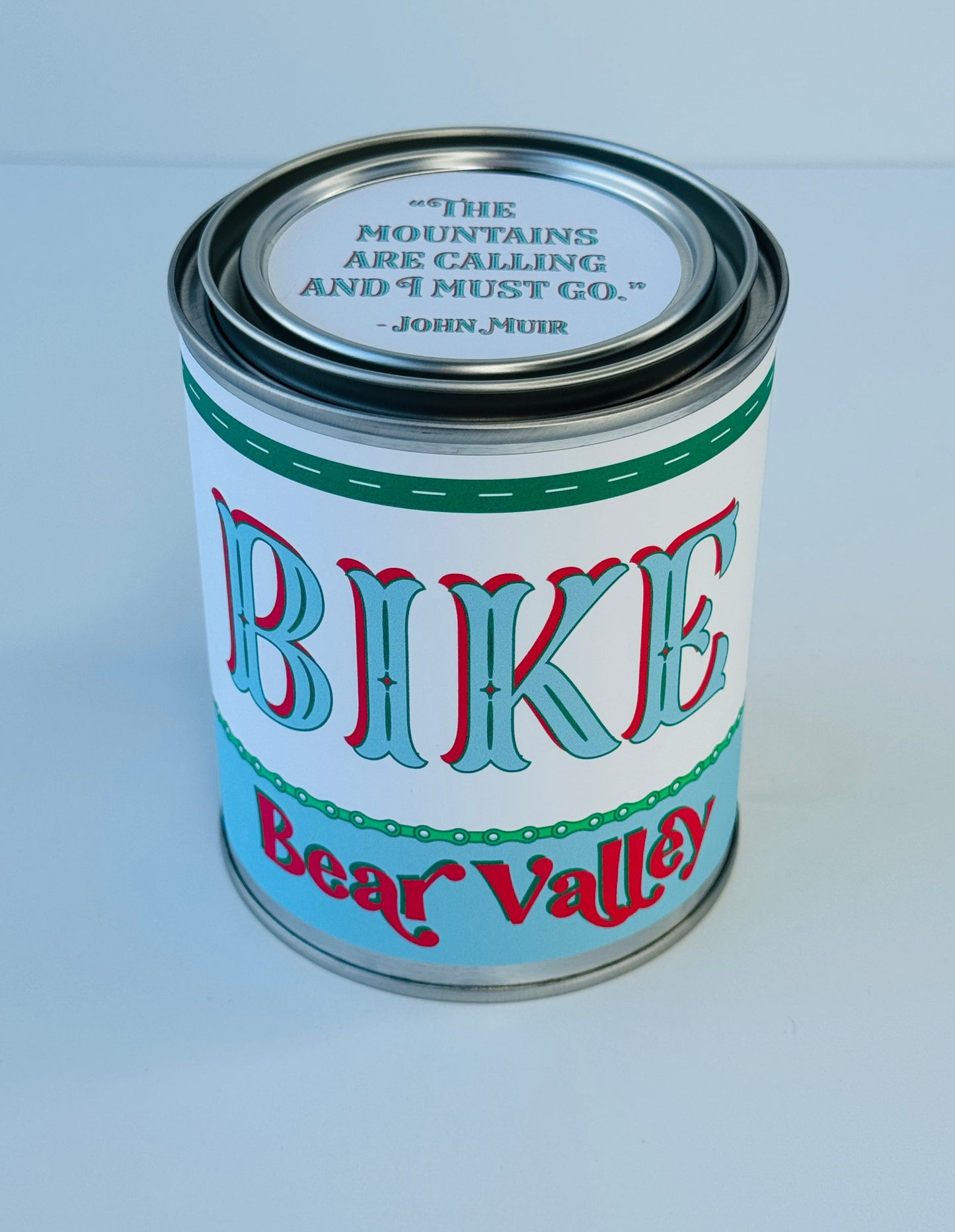 Bike Bear Valley - Paint Tin Candle