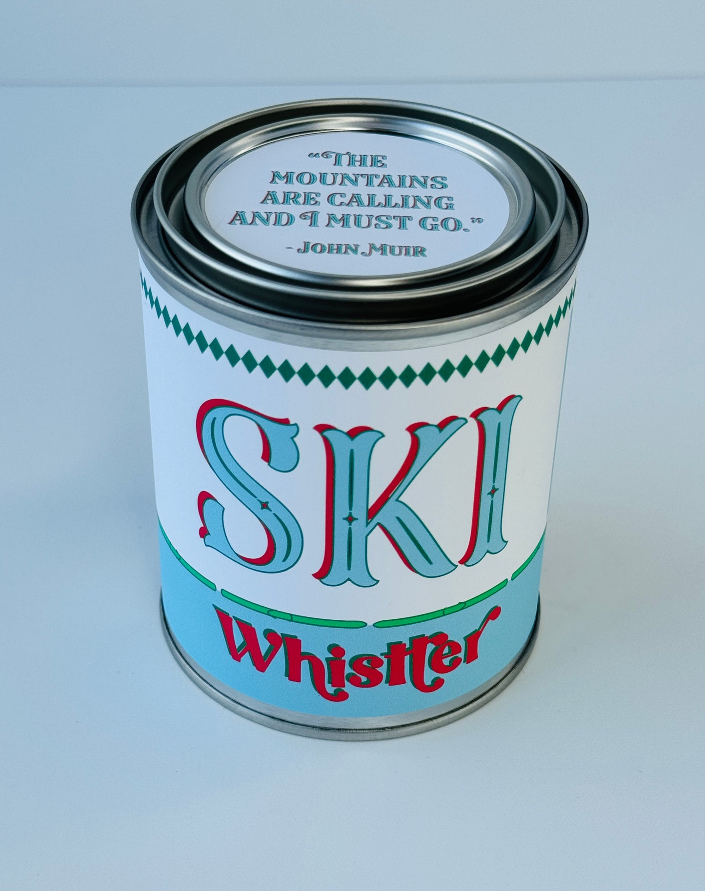 Ski Whistler - Paint Tin Candle