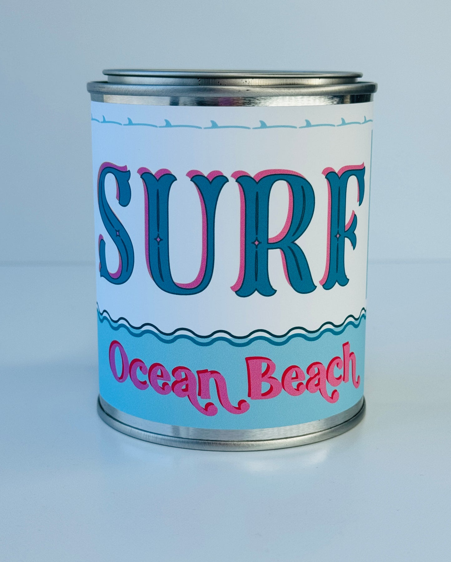 Surf Ocean Beach - Paint Tin Candle