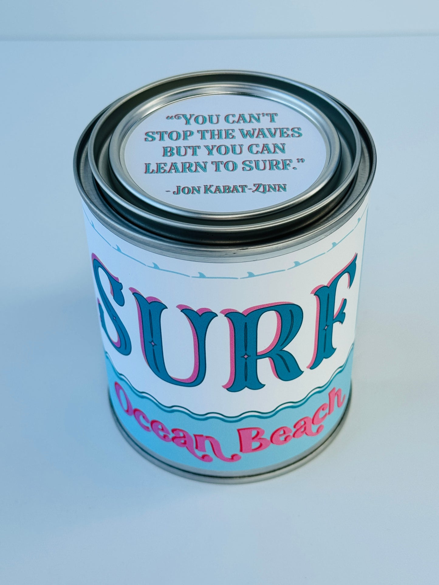 Surf Ocean Beach - Paint Tin Candle