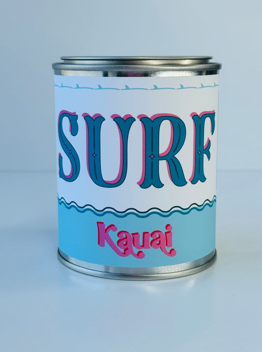 Surf Kauai - Paint Tin Candle