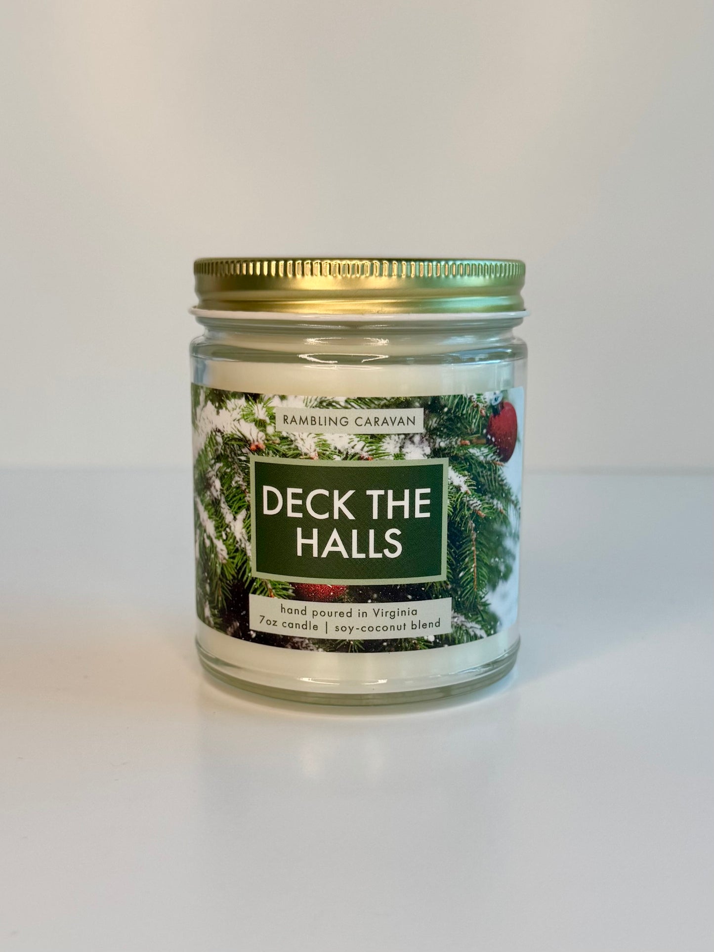 Deck the Halls Christmas Candle