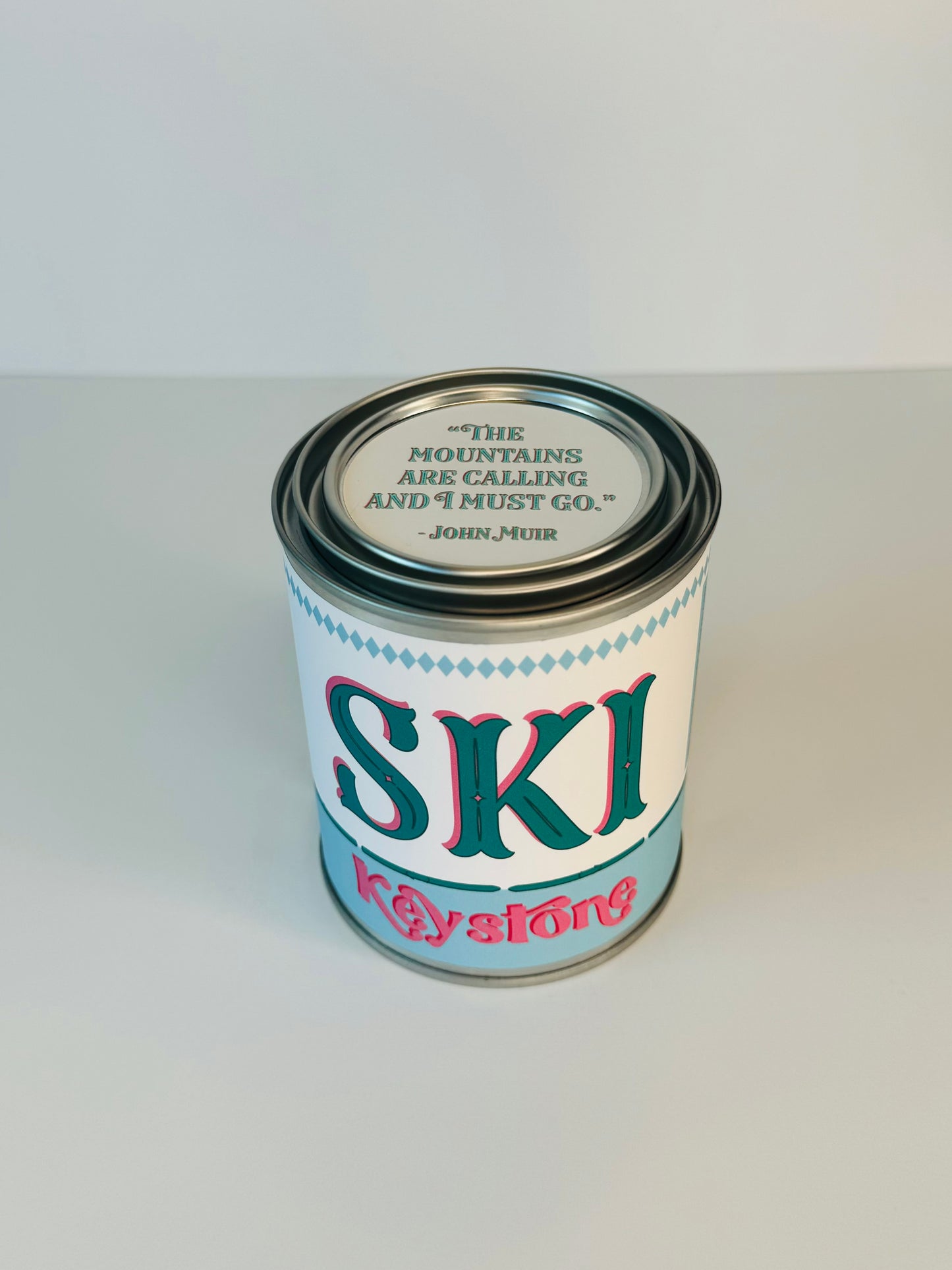 Ski Keystone - Paint Tin Candle