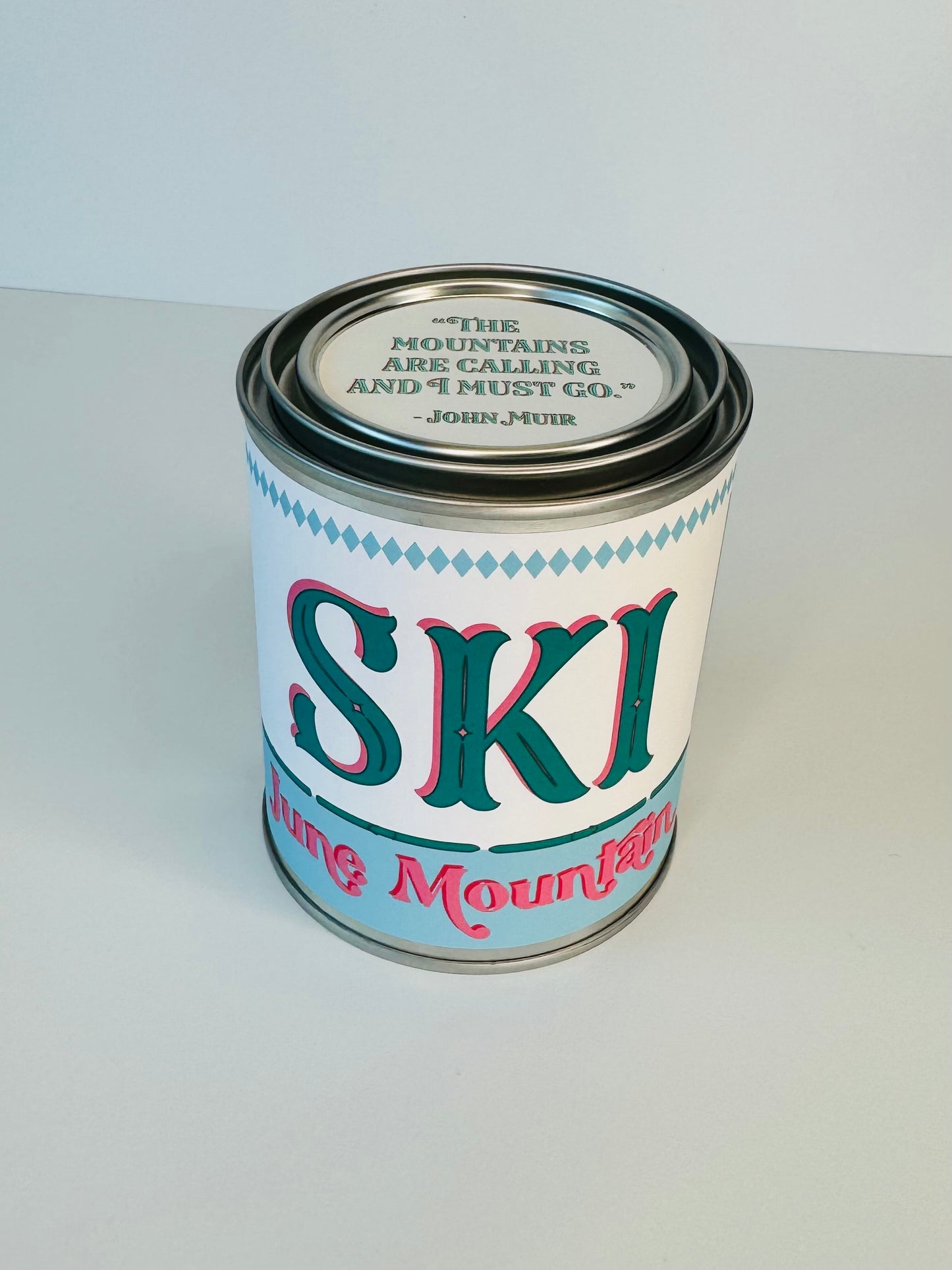 Ski June Mountain - Paint Tin Candle