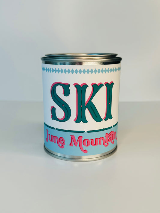 Ski June Mountain - Paint Tin Candle