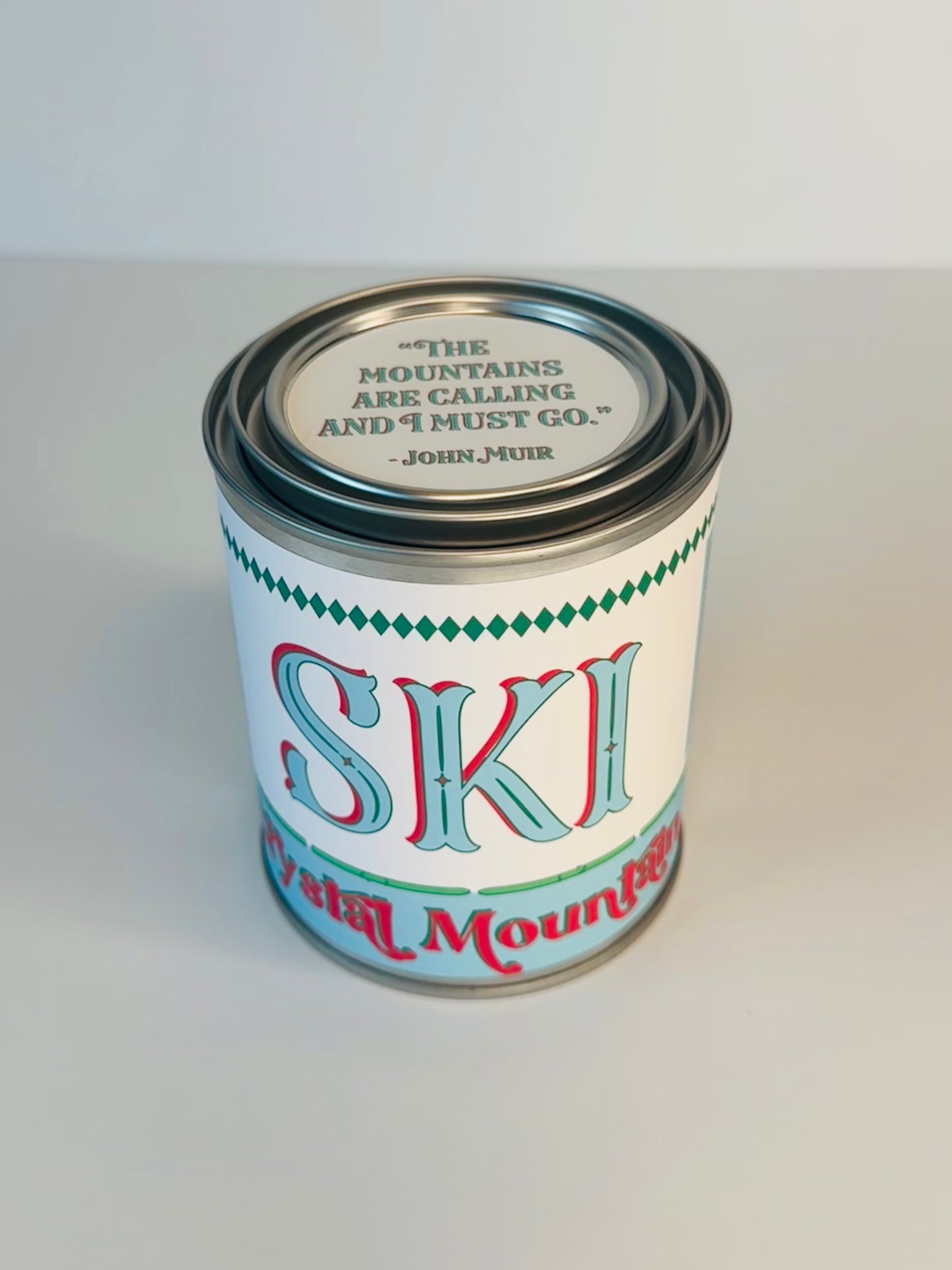 Ski Crystal Mountain - Paint Tin Candle