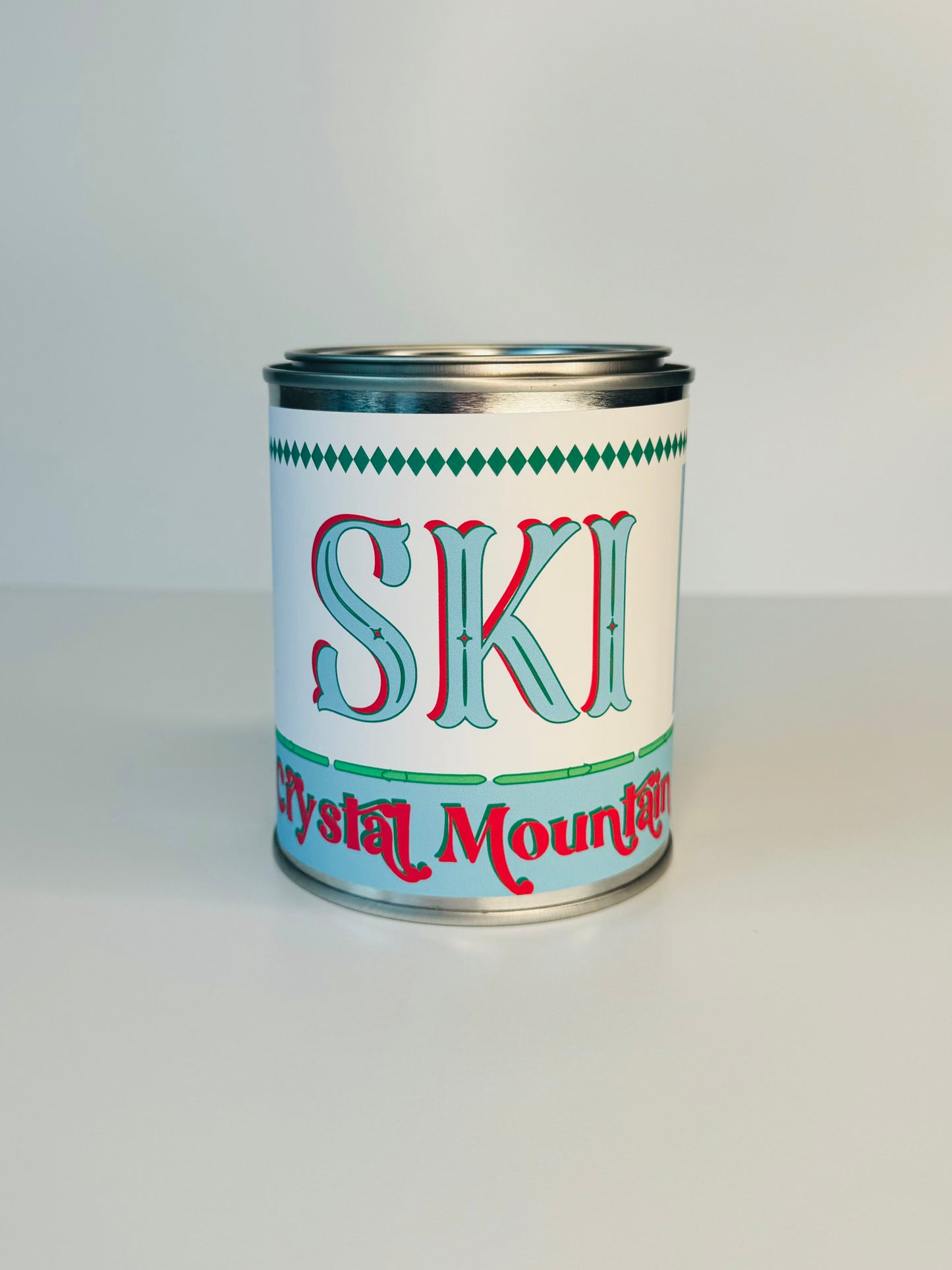 Ski Crystal Mountain - Paint Tin Candle