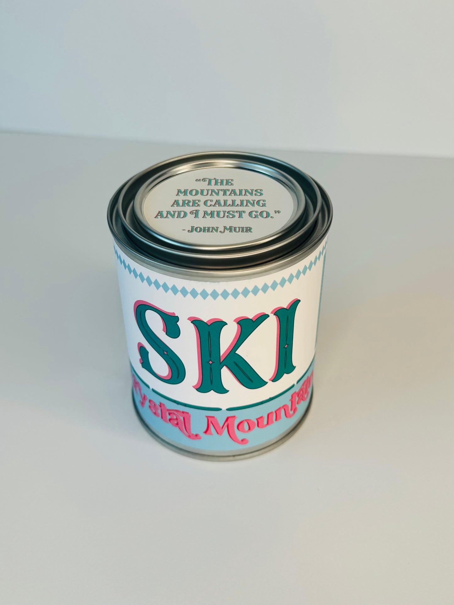 Ski Crystal Mountain - Paint Tin Candle