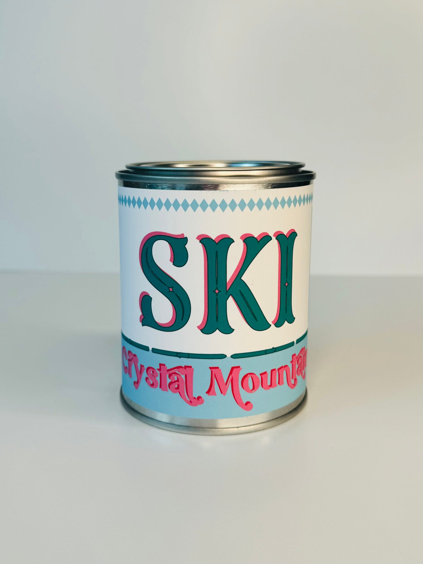 Ski Crystal Mountain - Paint Tin Candle