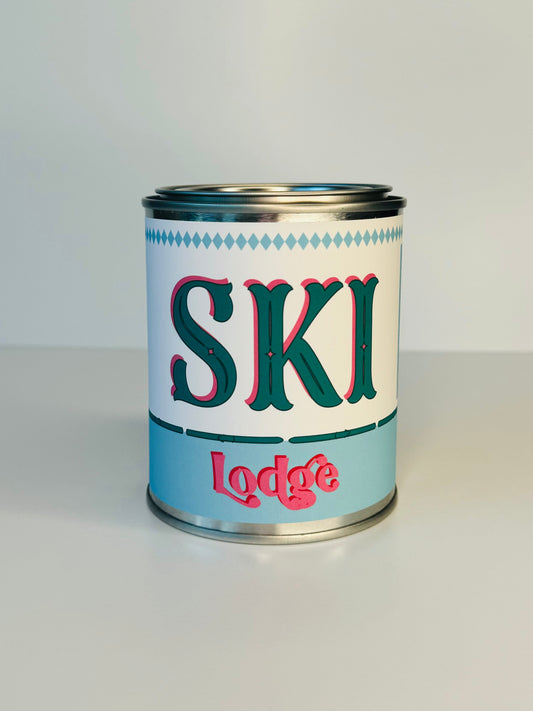 Ski Lodge - Paint Tin Candle