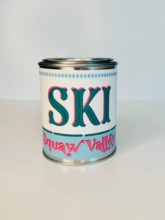 Ski Squaw Valley - Paint Tin Candle