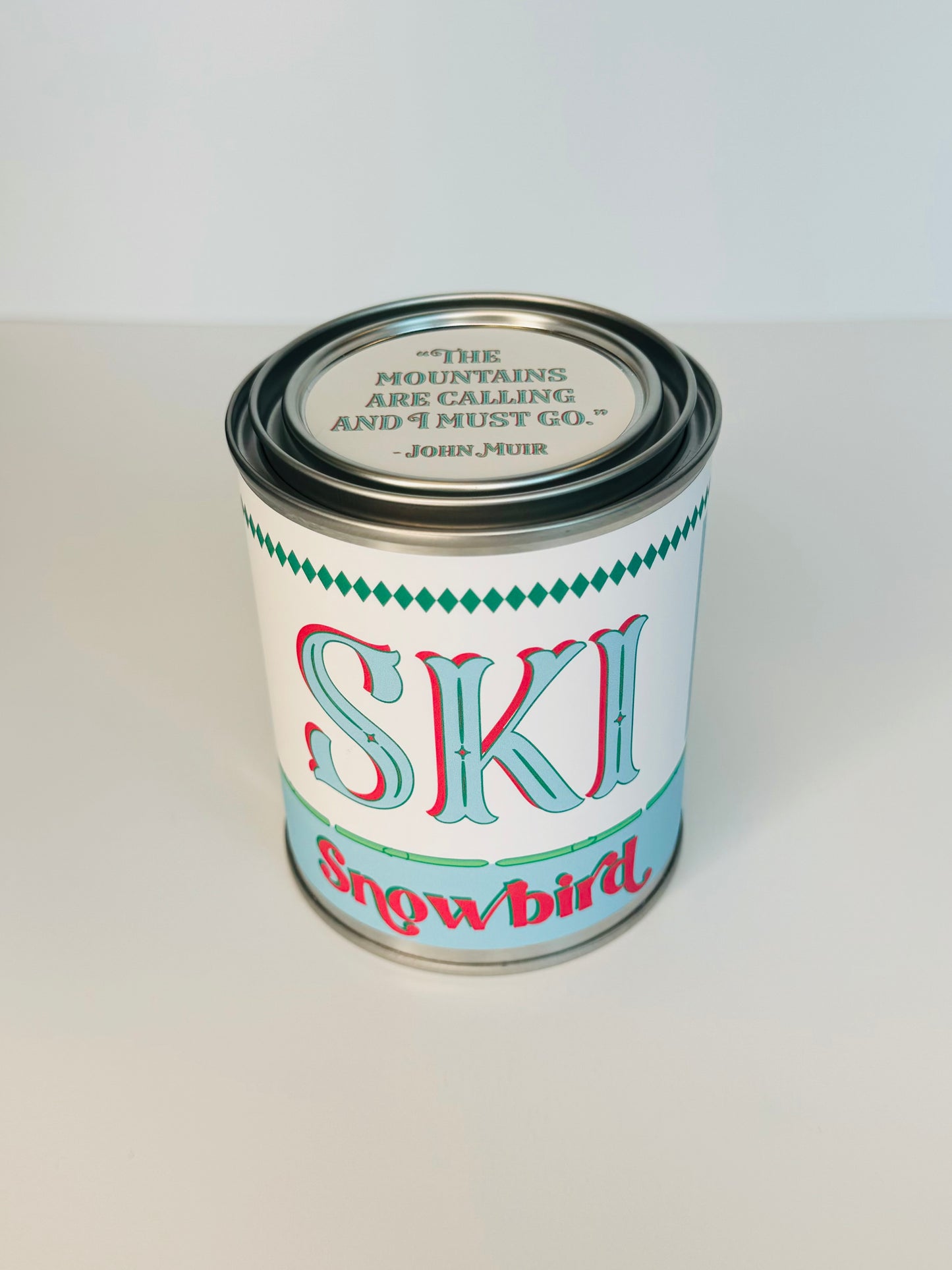 Ski Snowbird - Paint Tin Candle