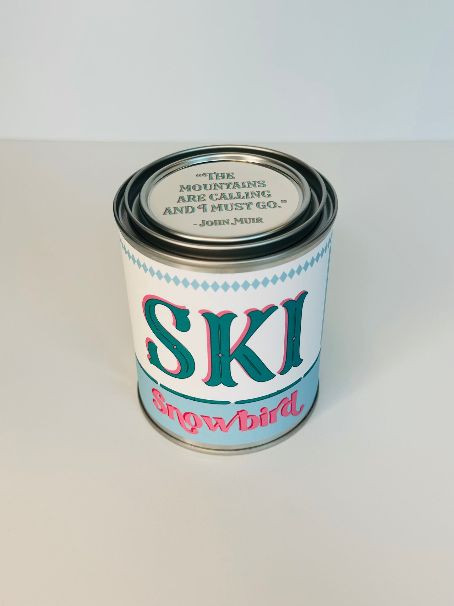 Ski Snowbird - Paint Tin Candle