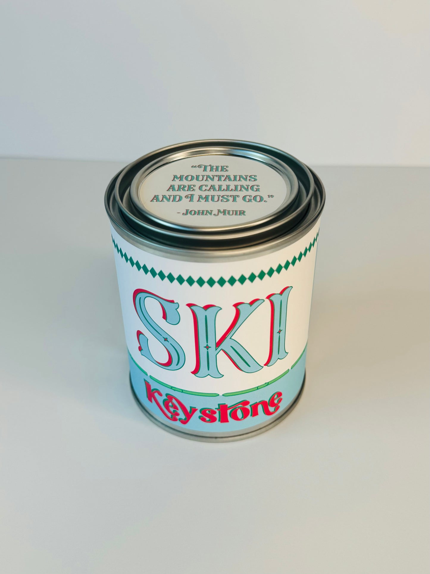 Ski Keystone - Paint Tin Candle