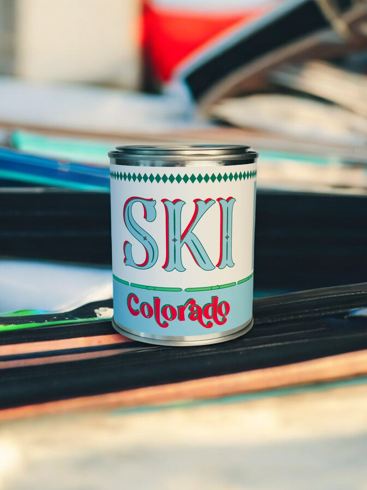 Ski California - Paint Tin Candle