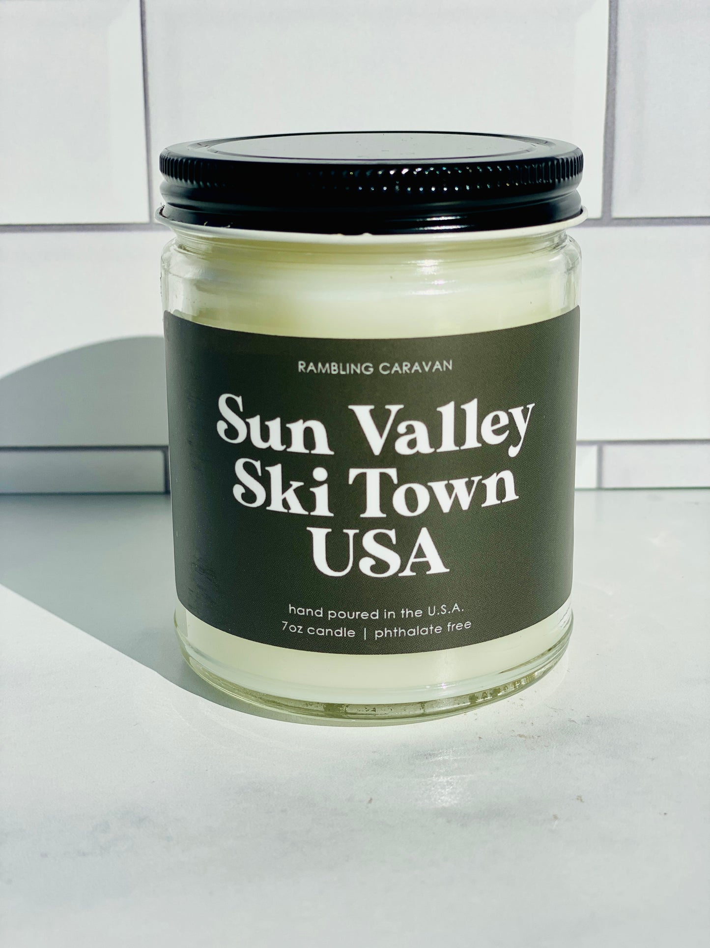Sun Valley Ski Town USA Candle