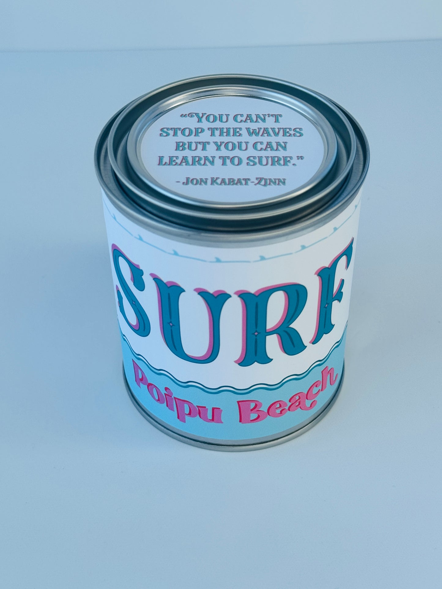 Surf Poipu Beach - Paint Tin Candle