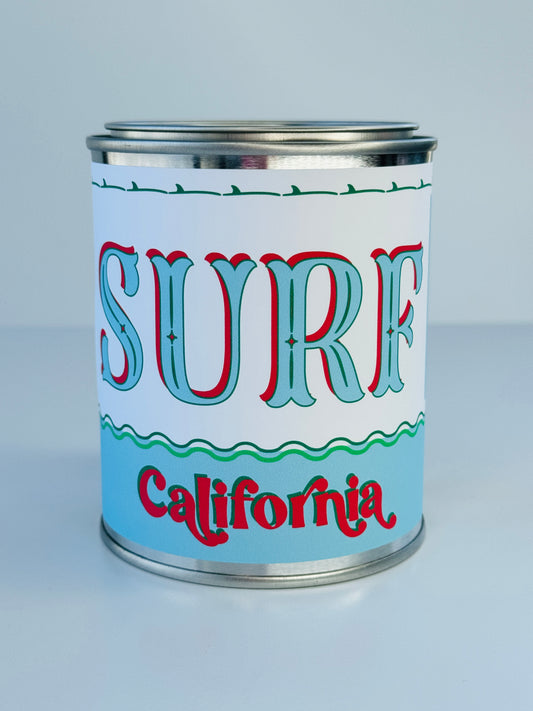 Surf California - Paint Tin Candle