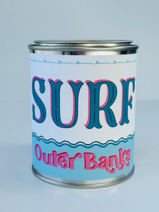 Surf Outer Banks- Paint Tin Candle