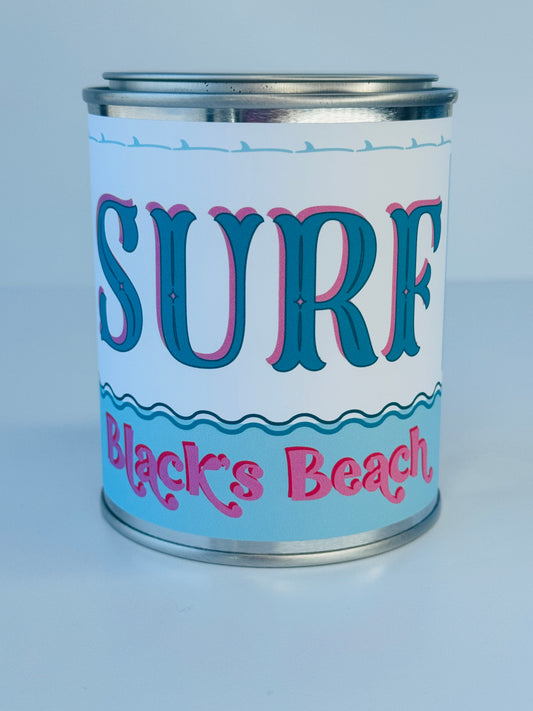 Surf Black's Beach - Paint Tin Candle