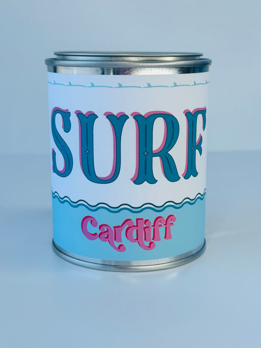 Surf Cardiff - Paint Tin Candle