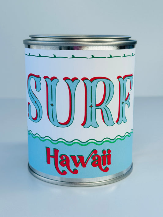 Surf Hawaii - Paint Tin Candle