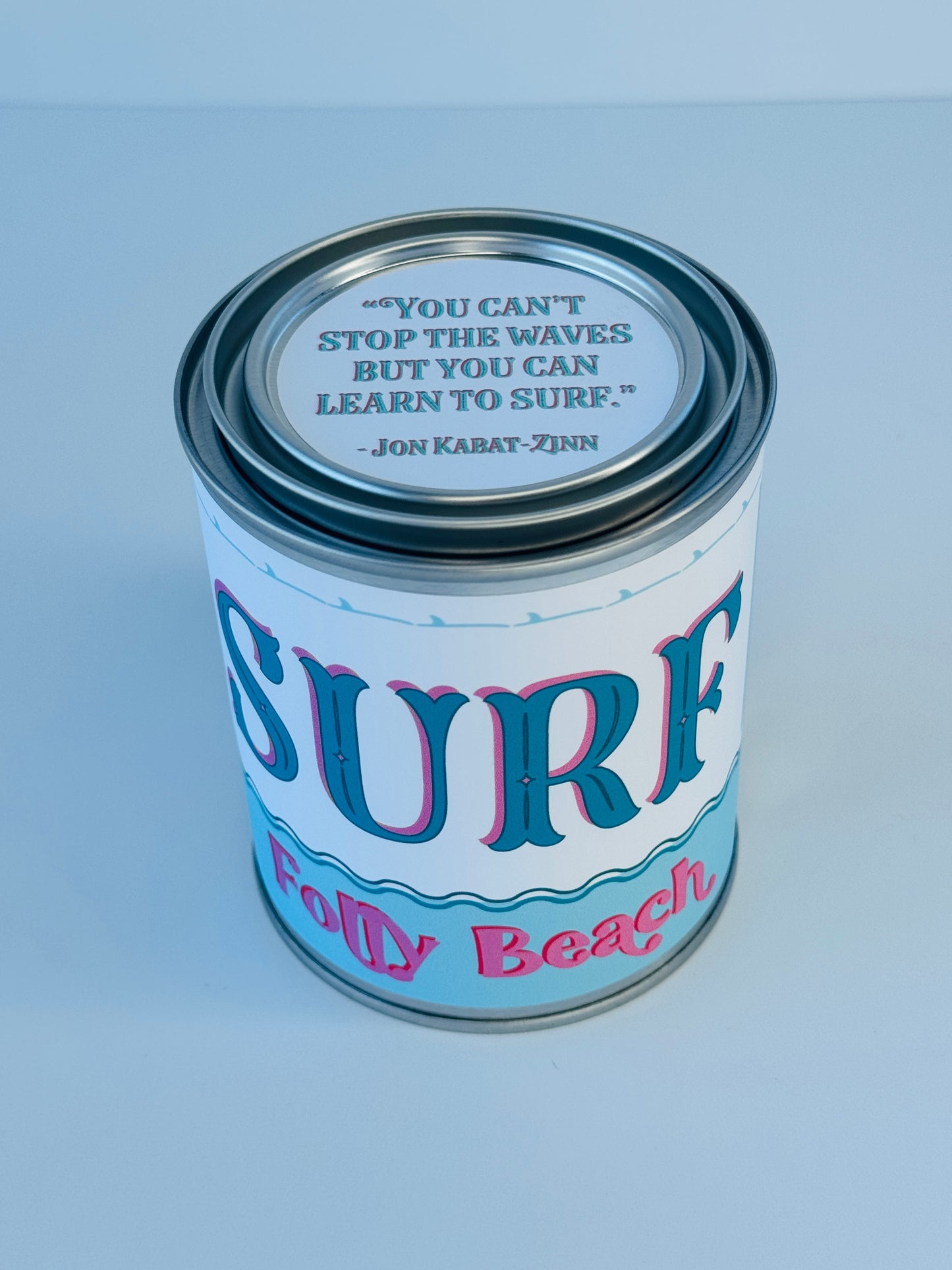 Surf Folly Beach - Paint Tin Candle