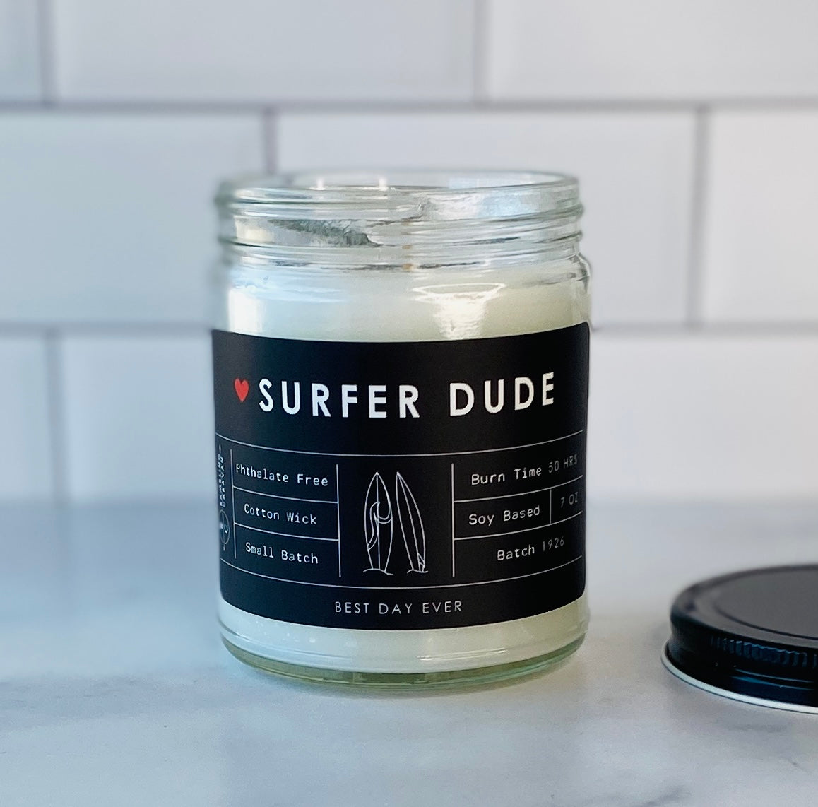 Surfer Dude Candle Rambling Caravan