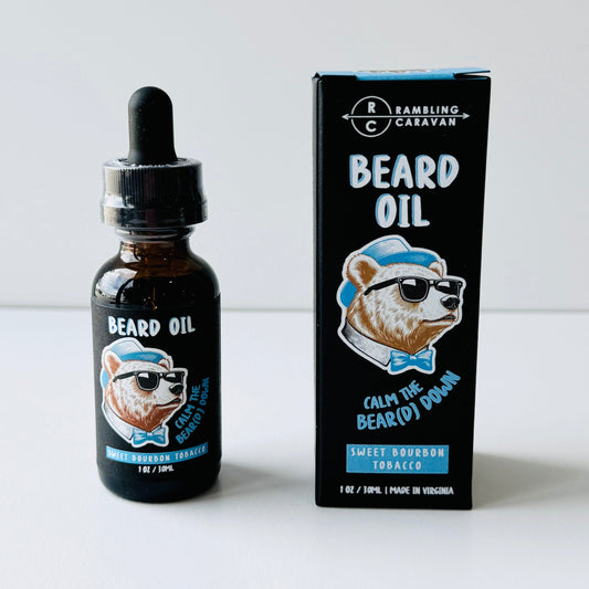 Beard Oil - Sweet Bourbon Tobacco - Calm the BEAR(D) Down