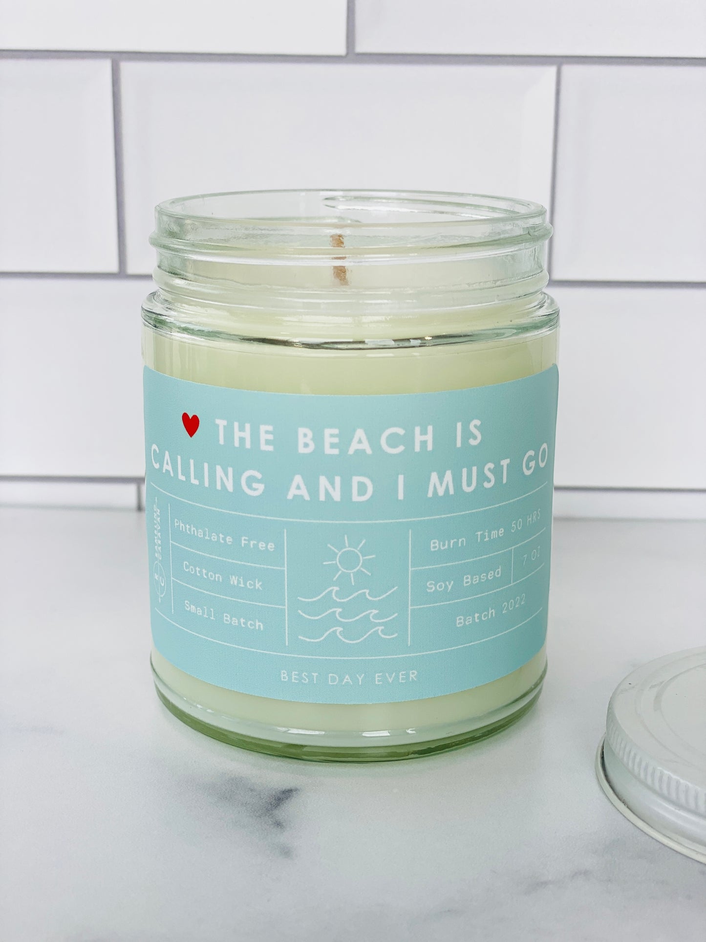 The Beach Is Calling And I Must Go Candle