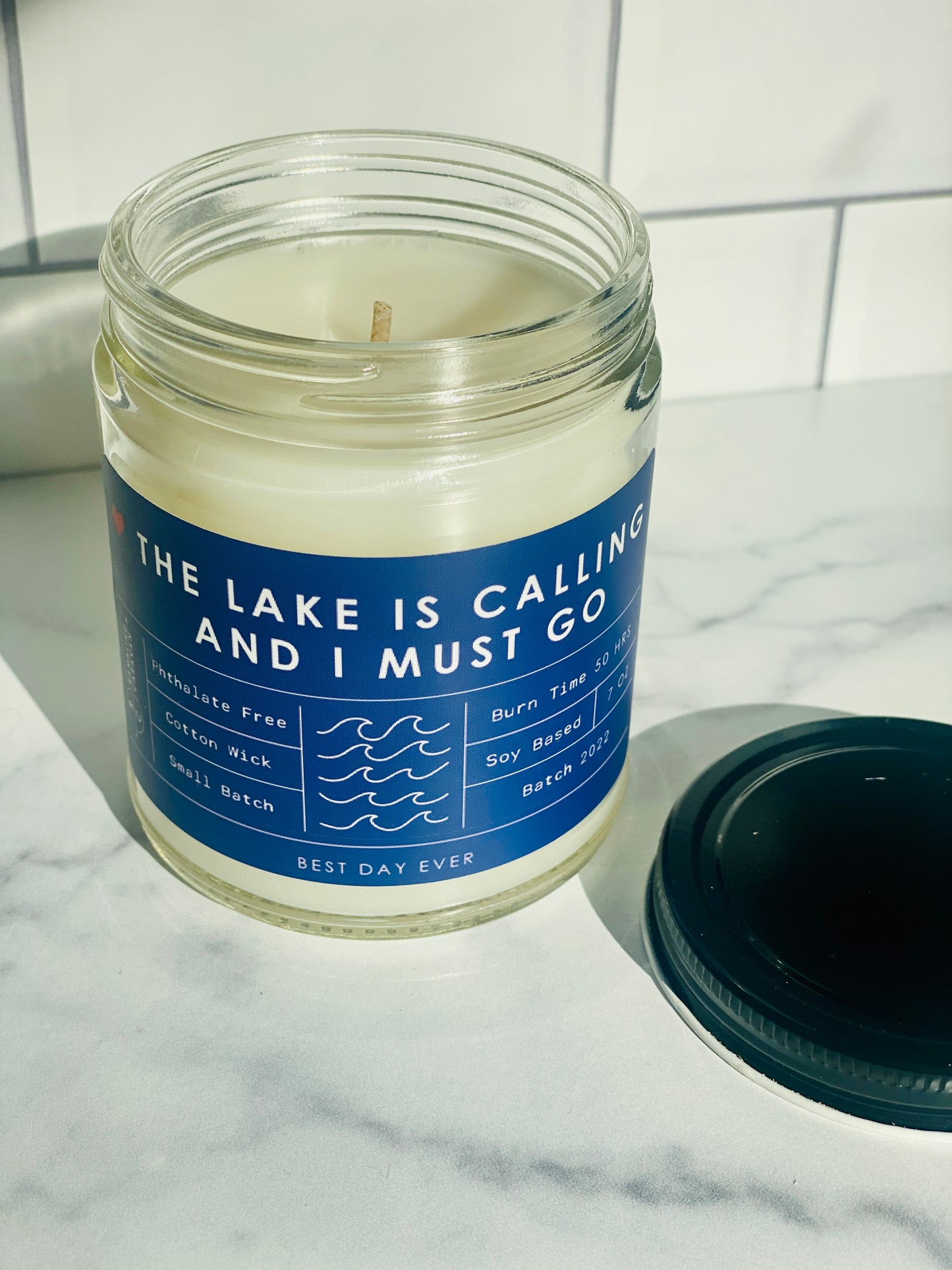 The Lake Is Calling And I Must Go Candle
