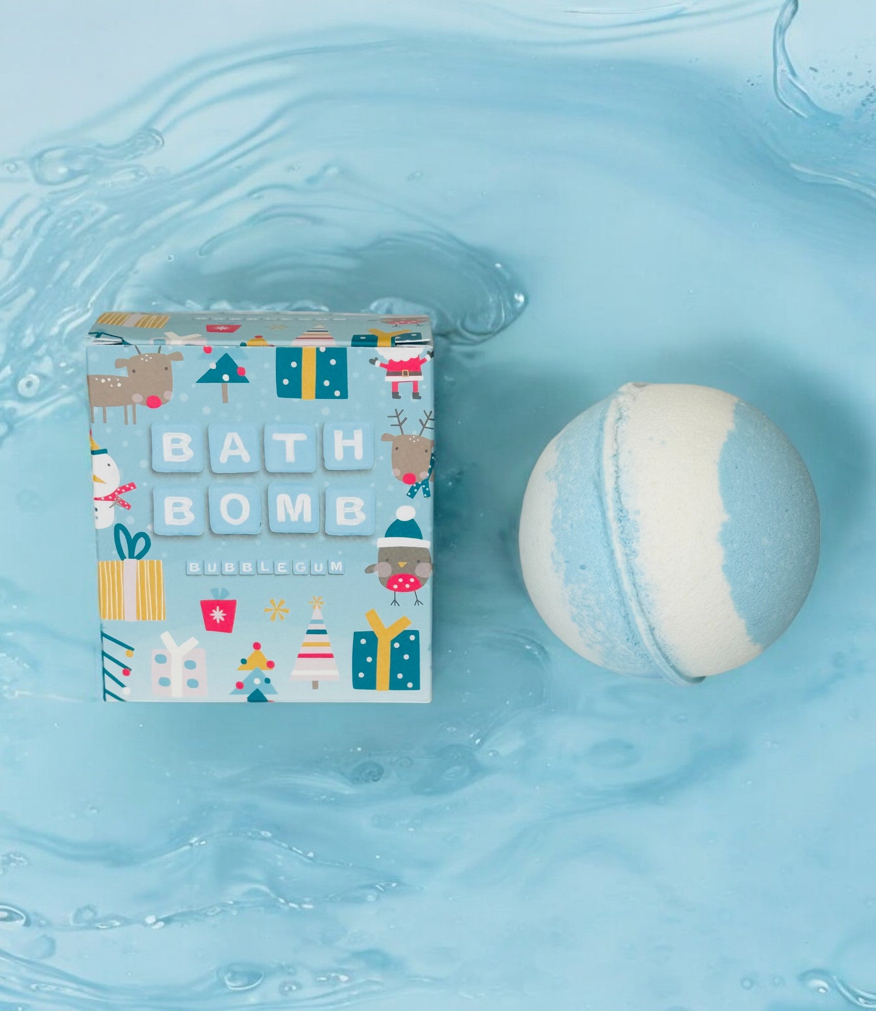 Bath Bombs for Kids - Bubblegum - Winter &amp; Christmas