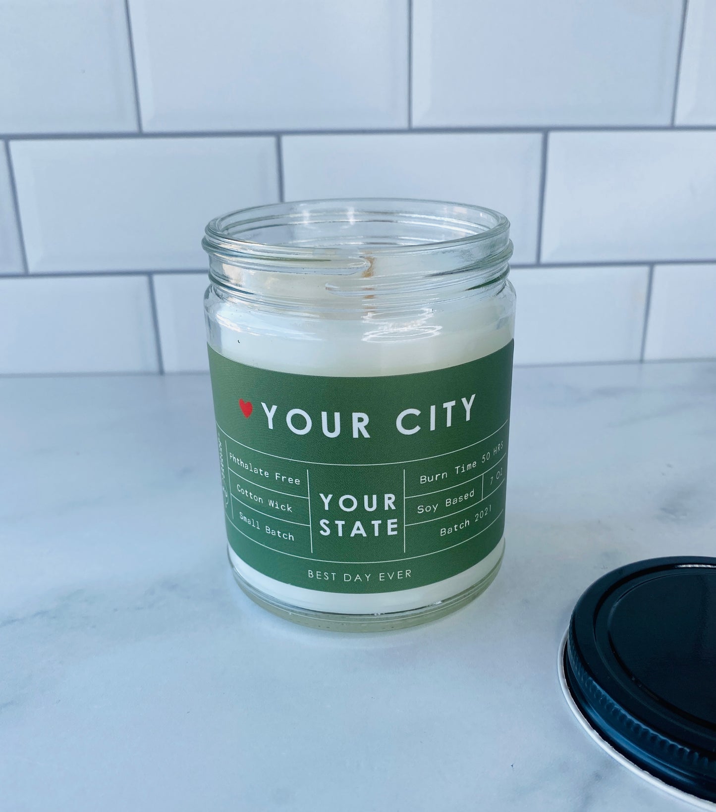 Your City-Your State Custom Candle Bulk Order