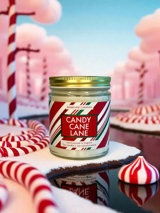 Candy Cane Lane Christmas Candle